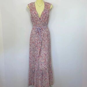 Reformation Dress “ Haven Floral “ Carole Print Maxi Wrap Tie Waist NWOT…